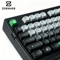 Teclado Mecánico Zornher CG870 Energy Pioneer, Teclas Translúcidas, Teclado Intercambiable en Caliente de Modo Triple para PC