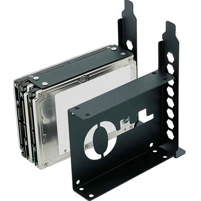 PCI Slot Bracket 3*2.5 Inch Hard Disk Ssd Computer Tower Rack Mount case Chassis PCI Bracket Bay Caddy Material Metal With Color