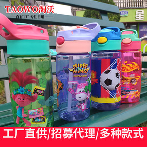 TaoWo Children's Plastic Water <b>Cup</b> <b>With</b> <b>Straw</b> Duckbill Portable Cartoon Design For Kids School Use - Product Image 5