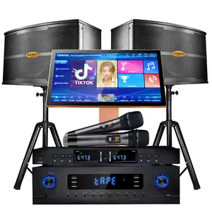 Hot Offer Black Home Party Machine HIFI Performance Wireless Karaoke Speaker System Touch Screen Song-selection Singing Machine