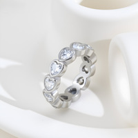 Cincin Baja Anti Karat Lapis Elektroplating Zirkon Desain Niche Mewah Ringan Gaya Jepang Korea Laris Manis Grosir Kelas Atas