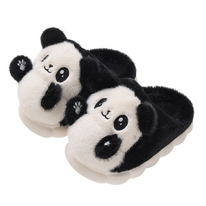 Chaussons en coton pour enfants hiver garçons intérieur maison mignon en peluche <span class=keywords><strong>panda</strong></span> garçon et fille parent-enfant bébé enveloppé chaussures en coton - Product Image 1
