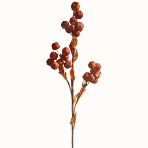 Yihua Floral Art Branches artificielles de fruits d'églantier en soie, fleurs séchées, arrangement décoratif, couleurs d'automne - Product Image 5