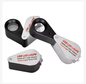 Chuyên nghiệp <span class=keywords><strong>10x</strong></span> UV LED Glass <span class=keywords><strong>Magnifier</strong></span> có thể gập lại bốn nguồn ánh sáng trang sức đá quý <span class=keywords><strong>Loupe</strong></span> USB có thể sạc lại Jeweller công cụ - Product Image 6