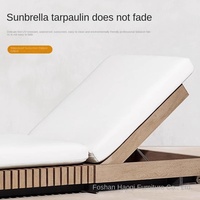 Chaise longue de plage moderne en métal pour l'extérieur, imperméable, pour villa, piscine, cour, maison, bord de mer, avec coussins
