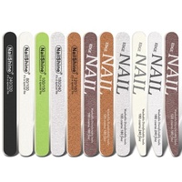Lime à ongles en bois en forme de couteau papillon, double face, ultra-fine, multi-grains, polissoir de manucure pour ongles naturels et artificiels