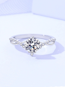 Luxus Princess Crown <span class=keywords><strong>Ring</strong></span> für Frauen <span class=keywords><strong>Ehering</strong></span> Diamant <span class=keywords><strong>ring</strong></span> aus Sterling Silber Moissan ite Produkt kategorie - Product Image 6