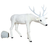 Renne Animé Personnalisé en Fibre de Verre avec Musique Bluetooth, Modèle de Cerf pour Noël, Cadeau Maison, Décoration de Fêtes