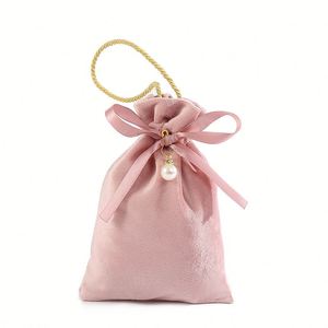 Bolsa de Regalo de Terciopelo para Joyería, Bolsa de Dulces para Boda, Bolsa para Baby Shower, Bolsas de Regalo con Cordón para Fiestas, Bolsas de Lujo para Empacar - Product Image 5