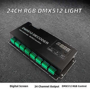 Decodificador DMX512 RGB de 24 Canales, Clasificación IP20, Entrada de CC de 5-24 V, Ventas de Fábrica, Pantalla Digital, Fuente de Luz LED, Señal de Control de Voltaje Constante - Product Image 3