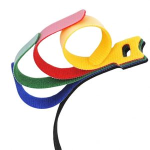 Attaches de câbles en nylon colorées autocollantes, en forme de chat, en forme de T, avec Velcro double face, pour la gestion des câbles de données - Product Image 4