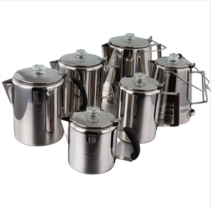 Ensemble de petit-déjeuner portable avec cafetière à double soudure et <span class=keywords><strong>bouilloire</strong></span> thermique <span class=keywords><strong>Grille</strong></span>-<span class=keywords><strong>pain</strong></span> et cafetière goutte à goutte Caractéristiques Couvercle - Product Image 1