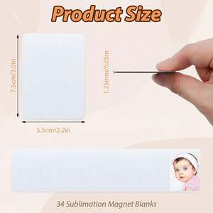 34 imanes de nevera de MDF en blanco para sublimación DIY - Product Image 2