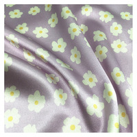 96% Polyester 4% Spandex Stretch Imité Soie Satin Floral Imprimé Tissu pour Pyjamas