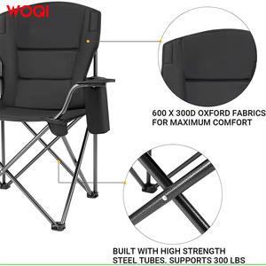 Chaise pliante de camping Woqi, structure en aluminium, tissu Oxford noir, portable, pour extérieur et jardin, pour adultes et enfants - Product Image 3