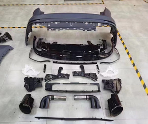 ชุดแต่ง PP พลาสติกสำหรับ Audi Q8 สภาพใหม่ สไตล์ RSQ8 กันชนหน้าและหลังพร้อมช่องสำหรับติดตั้งตะขอลากรถ - Product Image 2