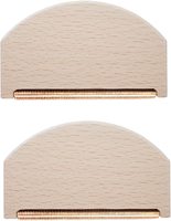 Brosse à laine en bois de hêtre portable avec logo personnalisé, peigne à cachemire, brosse à poils en cuivre, éliminateur de peluches pour pulls