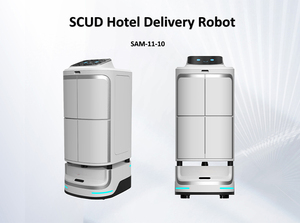 High Efficiency Hotel Service Robot <b>Food</b> <b>Server</b> Chinese Robot Automatic Waiter Lidar Navigation IP65 20Ah Battery for Automated - Product Image 3