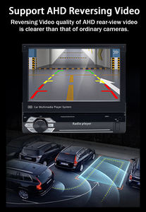 Radio Reproductor de Video <span class=keywords><strong>MP4</strong></span> MP5 para Coche, Pantalla Táctil Retráctil Automática de 7 Pulgadas, 1 Din, con BT GPS y Soporte para Android Auto y Carplay - Product Image 4