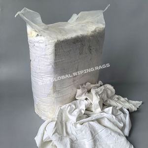 Trapos industriales de algodón blanco, trapos de algodón reciclado 100% algodón, trapos recuperados, trapos de algodón blanco, 50 lb - Product Image 1