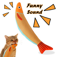 Juguete para Gatos de Felpa con Diseño Innovador, Suave y Duradero, en Forma de Pez, con Catnip, para Masticar, Interactivo y con Movimiento