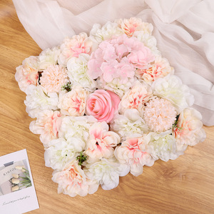 Muro de Flores Artificiales de 38cm, Arreglo Cuadrado de Rosas y Dalias, Decoración para Bodas y Hogar, Plástico y Seda, Alta Simulación - Product Image 3