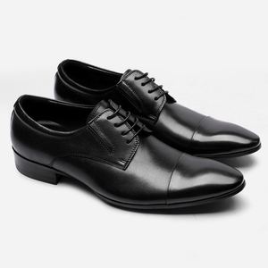 Chaussures Oxford personnalisées pour hommes à bout carré, faites à la main, rehaussantes, pour mariage, soirée, décontractées, habillées, de bureau, antidérapantes et légères - Product Image 1
