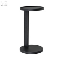 Table de chevet en acier au carbone noir, design industriel moderne, pour salon, petit déjeuner, Pub, métallique, Table de chevet de maison