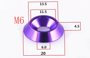 50 pièces/sac M3 M4 M5 M6 M8 noir aluminium coloré parapluie à tête fraisée vis à tête plate Concave <span class=keywords><strong>conique</strong></span> décoratif rainure <span class=keywords><strong>rondelle</strong></span> - Product Image 5