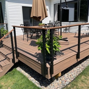 נירוסטה להתאמה אישית צד שחור הר מדרגות כבל מעקה פוסט 42 מערכת אינץ 'ערכת עיצוב מודרני עבור וילה מלון מקורה - Product Image 5