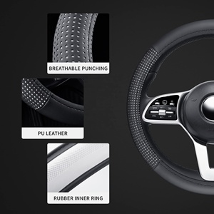 Funda Universal de cuero PU para volante de coche, antideslizante, sin olor, 15 pulgadas, venta al por mayor de fábrica - Product Image 5
