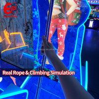 Simulador de escalada para dos jugadores, máquina recreativa operada con monedas, con premios de billetes, para parques y centros comerciales, personalizable.