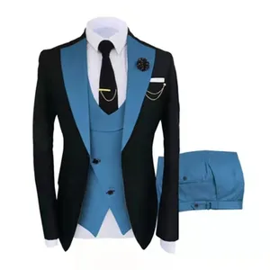 Turkey Design Men's Suits Low Price 3 pieces men's wedding suit for party