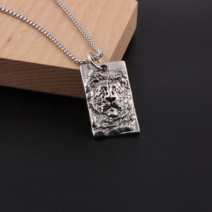 <span class=keywords><strong>Collana</strong></span> in lega con ciondolo in <span class=keywords><strong>argento</strong></span> a catena inossidabile NA020 - Product Image 6