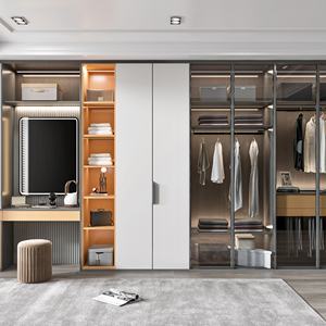 Organizador de armario de madera maciza moderno personalizado para comedor, vestidor, dormitorio, almacenamiento independiente, Guardarropa para el hogar, muebles - Product Image 4