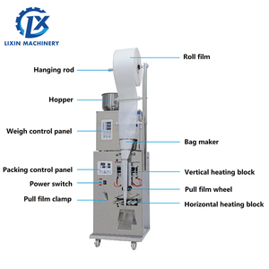 <span class=keywords><strong>LX</strong></span> Petite machine automatique d'emballage de sachets de thé à scellage à trois côtés Machine d'emballage de pesage de poudre d'épices d'assaisonnement de café - Product Image 5