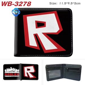 Thế Giới Ảo Robloxs Trò Chơi Đầy Đủ Màu Sắc Nút PU Da Ngắn Ví Nửa Gấp Sinh Viên Đồng Xu Ngắn Ví - Product Image 4