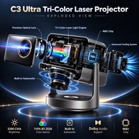 Projecteur laser tricolore domestique C3 C3S C5pro C3Ultra par 4K Ultra HD Définition HDTV 100 pouces
