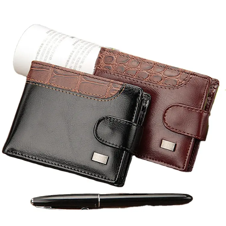 Baellerry 2018 New Business Casual Men's Wallet Men Wallet Short black brown Color Purse for man