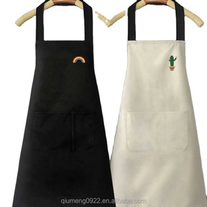 Tablier de cuisine imperméable et résistant à l'huile pour femmes et hommes, tablier de femme au foyer, motif arc-en-ciel mignon avec poche - Product Image 4