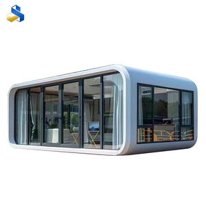Lussuosa Casa Container Moderna Rotonda <span class=keywords><strong>Stile</strong></span> Apple con Design Smontabile e Bagno in <span class=keywords><strong>Stile</strong></span> Apple per Hotel, Realizzata in Acciaio - Product Image 1