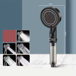 หัวฝักบัวแบบมือถือ 5 โหมด พร้อมปุ่มหยุดน้ำ หัวฝักบัวกรองน้ำแบบไอออนิก ขายส่ง - Product Image 3