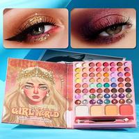 Fards à paupières Palette Beauté Personnalisé Shimmer Mat Duochrome Palette Fard À Paupières Livre Cosmétique Marque Privée Étanche Sheglan Maquillage