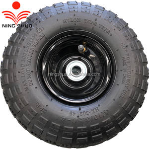 Fabricante 10 pulgadas 4,10/3,50-4 neumáticos llenos de aire camión de mano rueda neumática inflable de goma Dolly carrito ruedas - Product Image 2