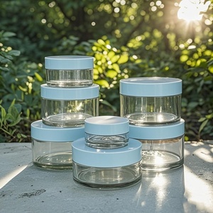 Popular 50g 80g 100g Face Cream Scrub Body Butter PET Cosmetic Container Thick Wall PET <b>Plastic</b> <b>Jar</b> with Lid Packaging - Product Image 4