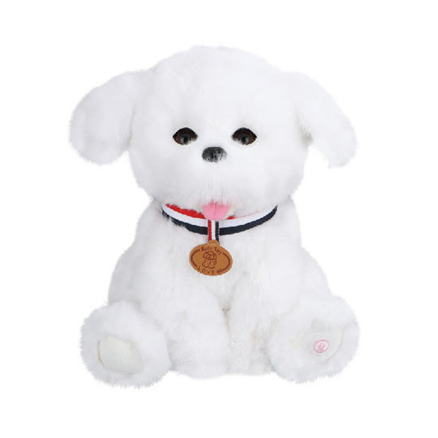 Electric Blinking Sitting Realistic Interactive Plush Robot Ai Dog Toys for Children