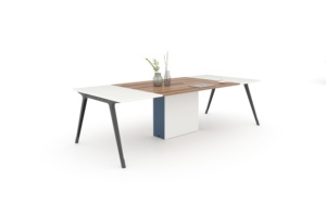 Suministro directo de fábrica de <span class=keywords><strong>Guangzhou</strong></span>, escritorio necesario para grandes empresas, cara a cara, 6 asientos, escritorio de estación de trabajo, muebles de oficina - Product Image 5