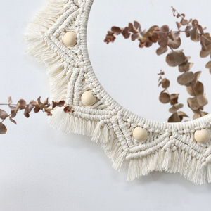Artilady Macrame specchi decorativi da parete specchio rotondo per la decorazione della stanza di casa trucco appartamento estetico <span class=keywords><strong>soggiorno</strong></span> camera da letto <span class=keywords><strong>regalo</strong></span> - Product Image 4