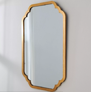 <strong>Moroccan</strong> Inspired Gold Metal Wall <strong>Mirror</strong> with Scalloped Rectangular Frame for Living Room Entryway and Modern Home Decoration - Product Image 5
