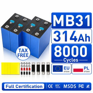 Batterie de stockage d'énergie solaire de classe A 2026 EV MB31 314Ah 8000 cycles 3.2V Lithium LiFePO4 320Ah 330Ah 340Ah Stock disponible en Pologne (UE) - Product Image 1